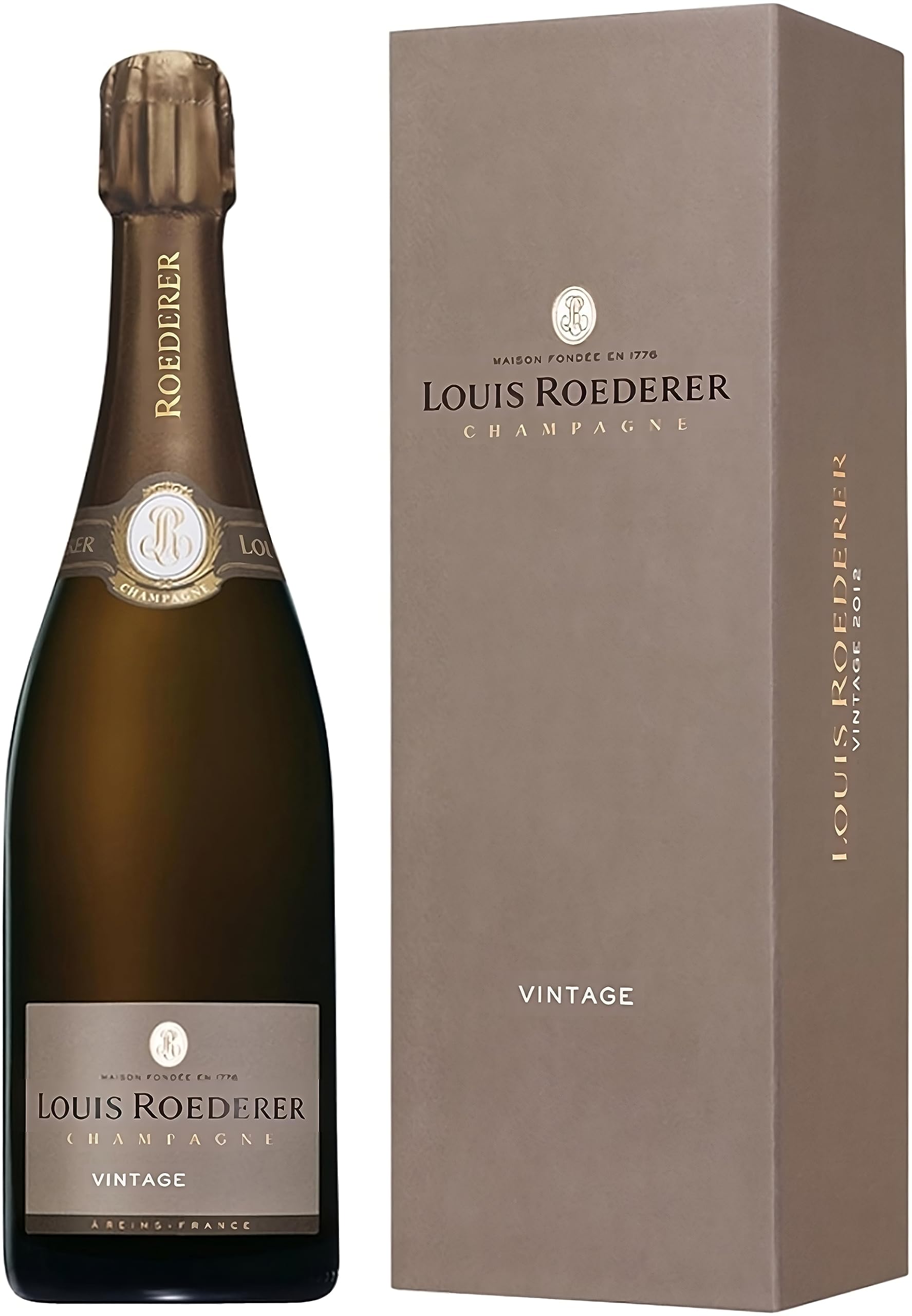 Louis Roederer Champagne Brut Vintage Champagner in Geschenkpackung (1 x 0.75 l)