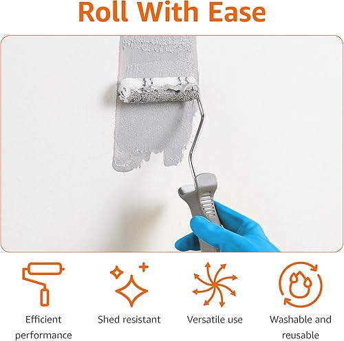 Miniatura 6 de Tienda Basics Cubiertas de rodillo de pintura de microfibra de 4 pulgadas, paquete de 24