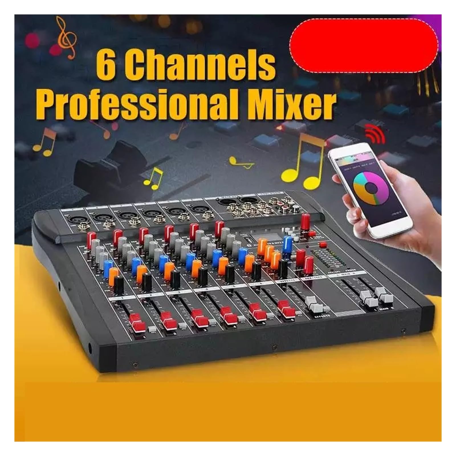 Amazon.co.jp: デジタルミキサー、 6チャンネルプロフェッショナル