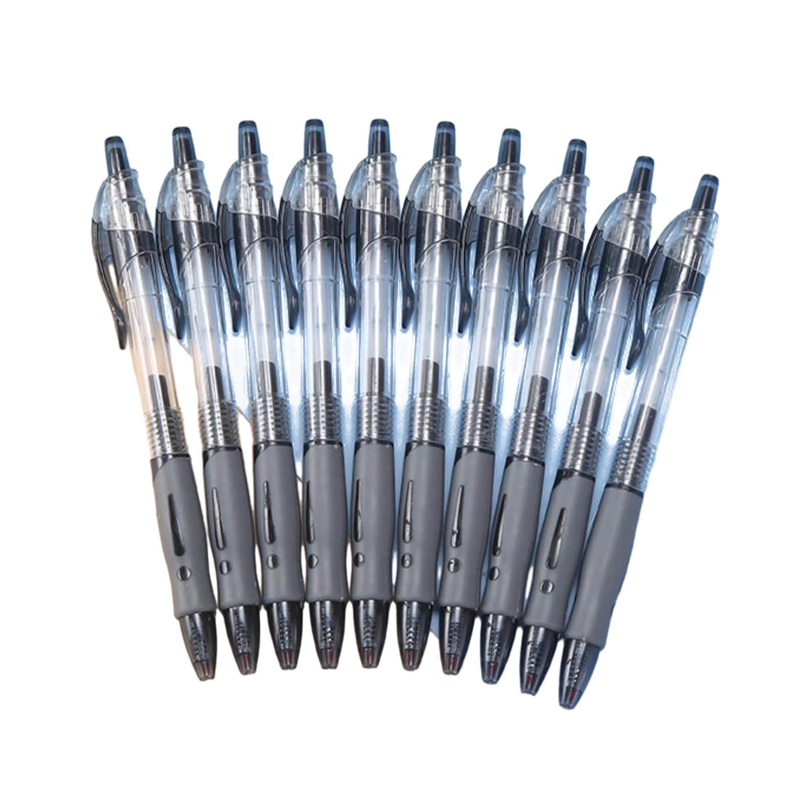 Joucien 0.5mm Creative Simple Pen Holder Press Neutral Pen Bullet Quick Drying Neutral Pen Box-Black -24 Pieces