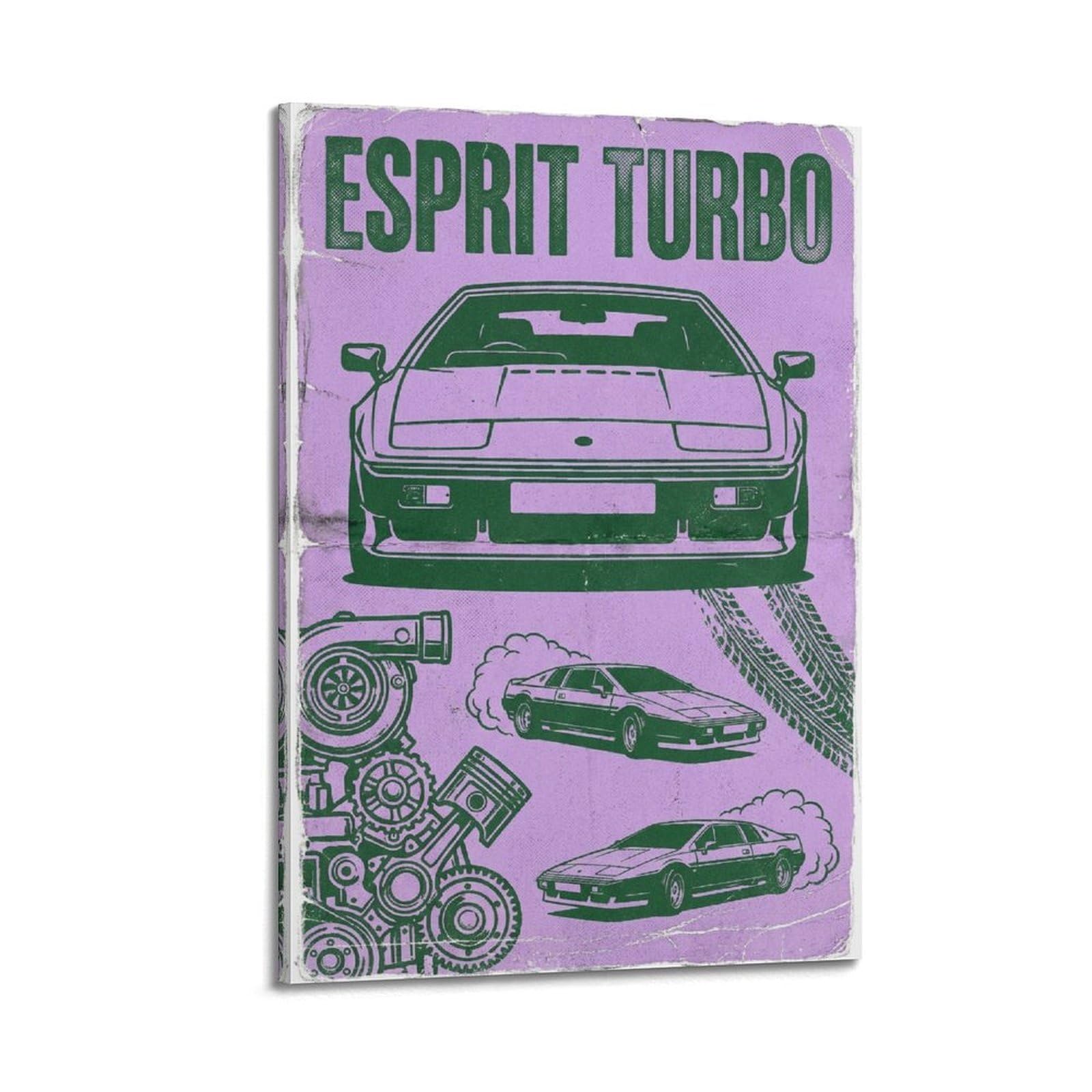 XKUGA Sport Car Supercar Esprit Turbo Racing Poster Modern Decorative Canvas Prints - Ideal Wall Art for Family, Man Cave, Game Room, Boys & Girls Bedroom 24x36inch(60x90cm)