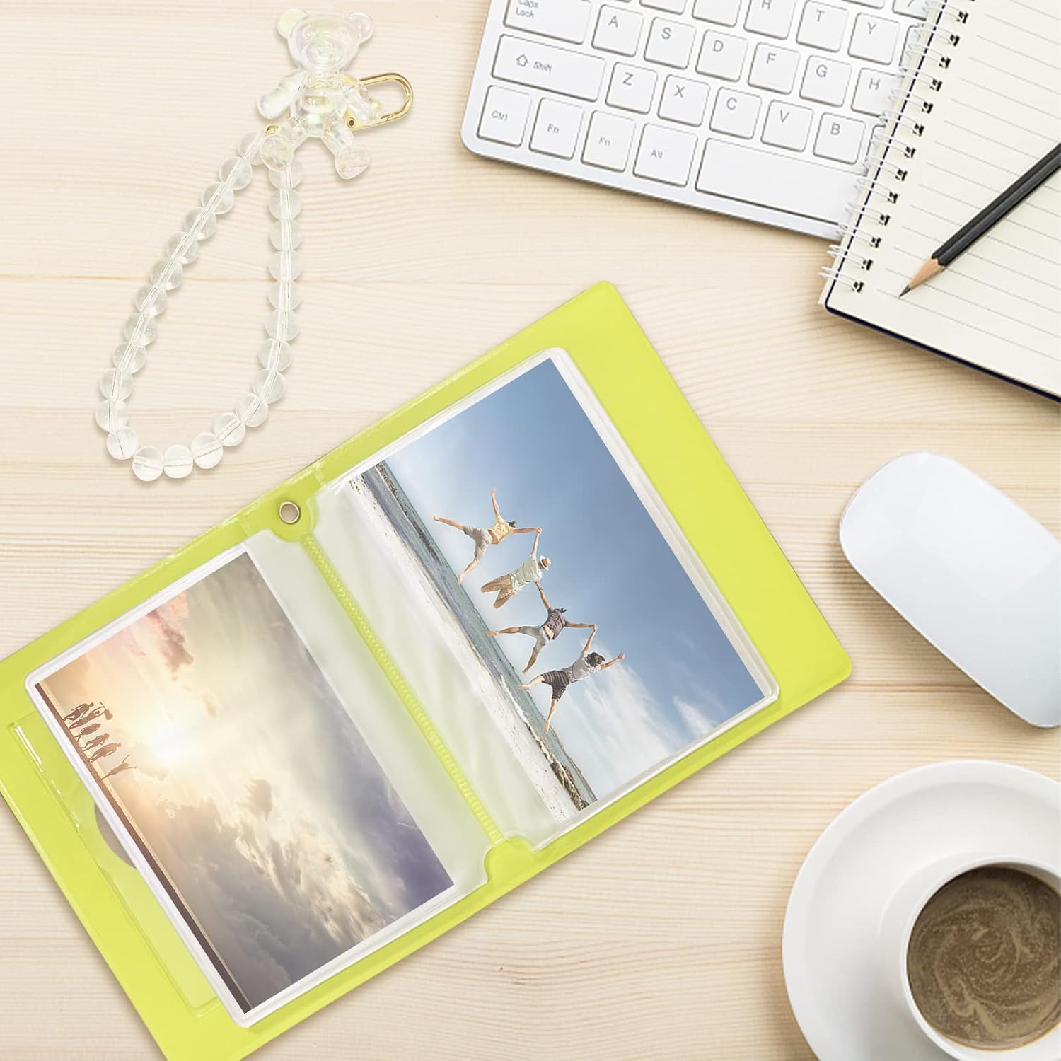 2 Pcs Kpop Photocard Holder Book,3 Inch Mini Photo Album,Photocard Binder Photo Album,Small Photo Card Book with Hollow Cover and Crystal Pendants,for Collecting Photos,Travel Record Book