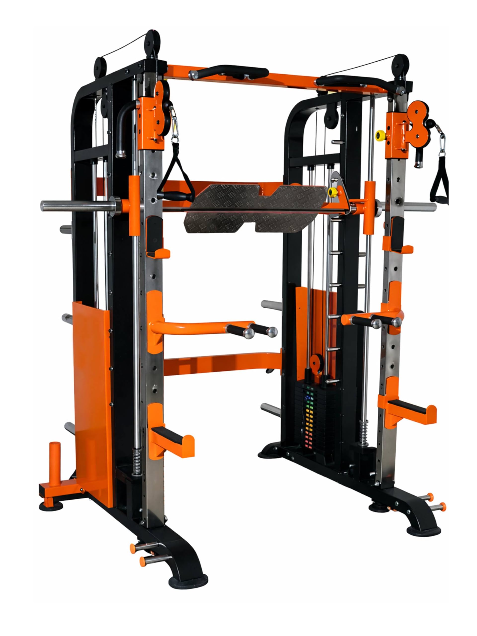 Mybeast Multi Functional Trainer with Smith Machine for Home Use and Commercial Use for Full Body Workout Including Upper Body and Lower Body (PVC Weight Stack)-image-46