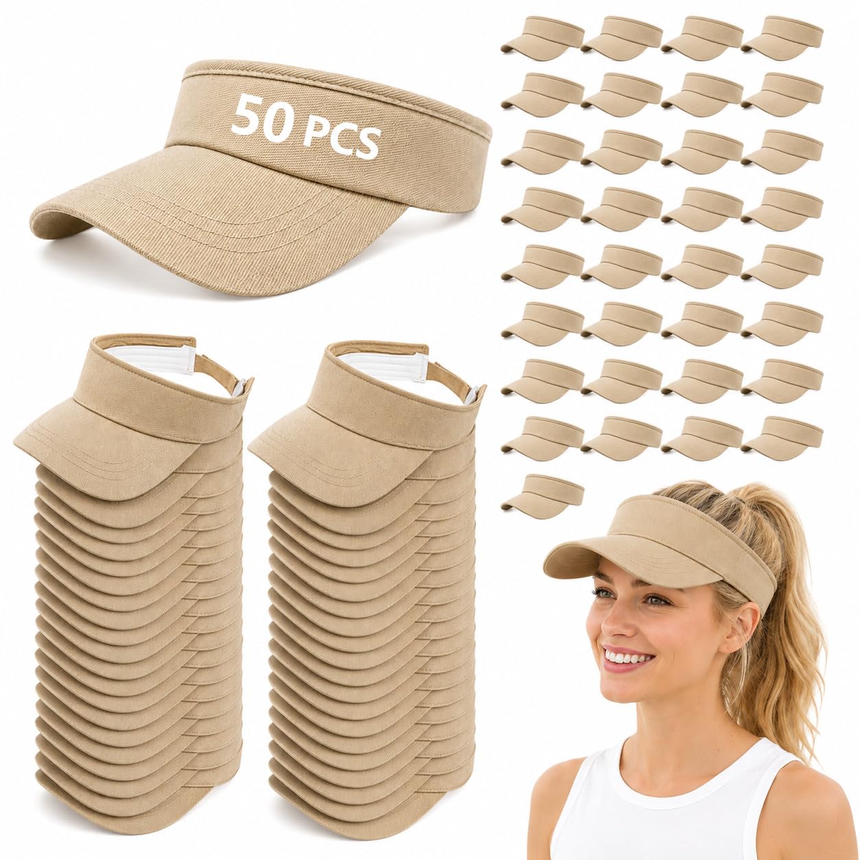 Adjustable Sport Sun Visor Hats Bulk Solid Color Blank Golf Cap Anti Ultraviolet for Beach Tennis Baseball
