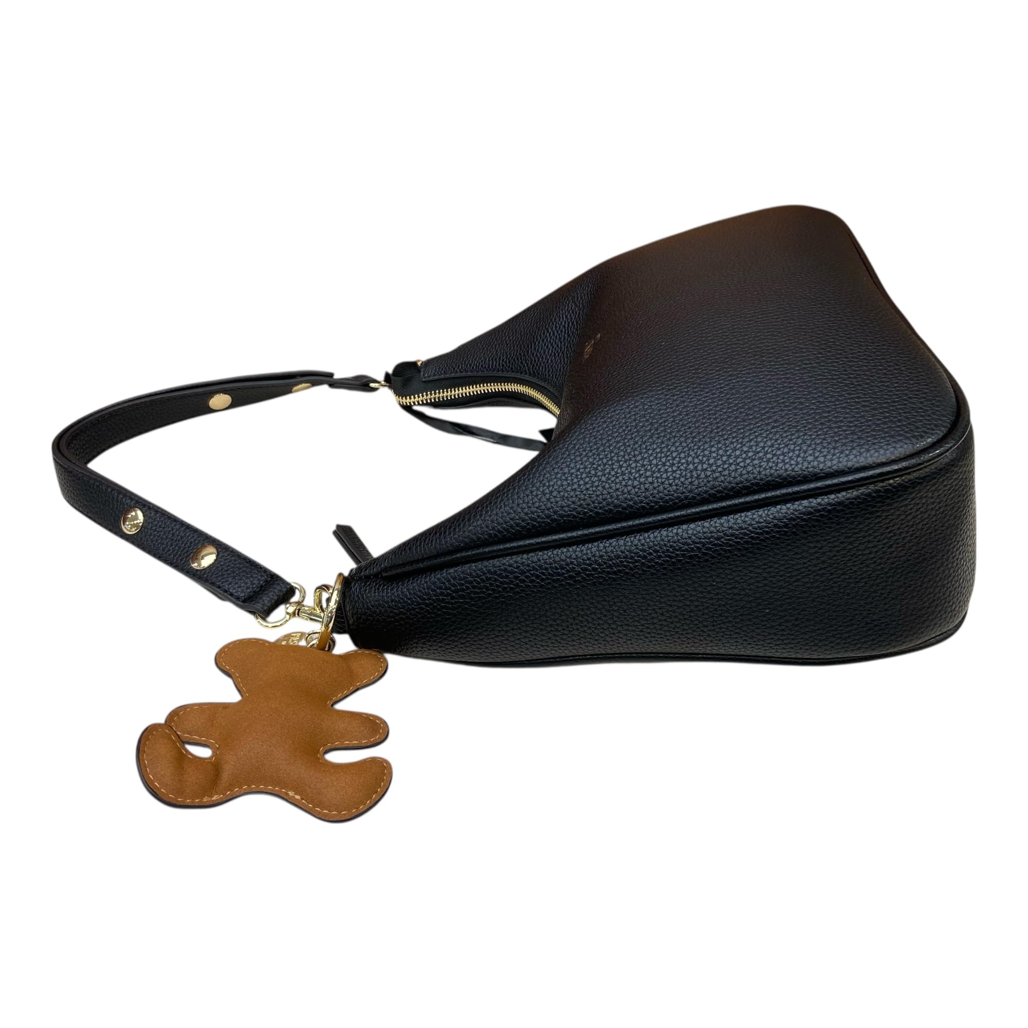 BORSA DONNA SACCA Media DA SPALLA con doppia tracolla lunga ALISSA (Nero)