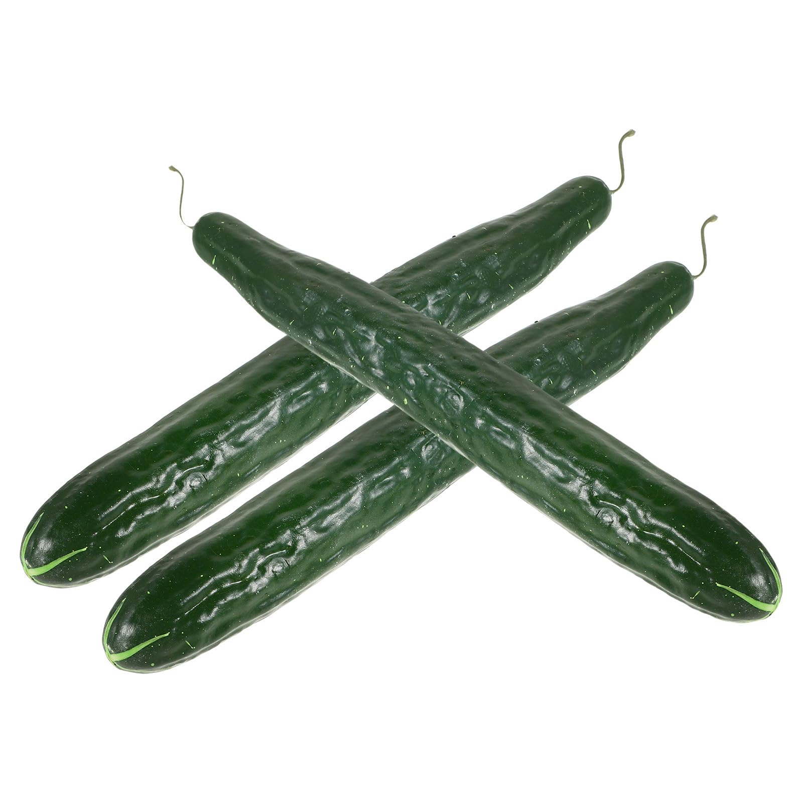 Simulation Fake Vegetable Model 3Pcs Artificial Cucumber Photo Props for Sideboard and Event Decoration