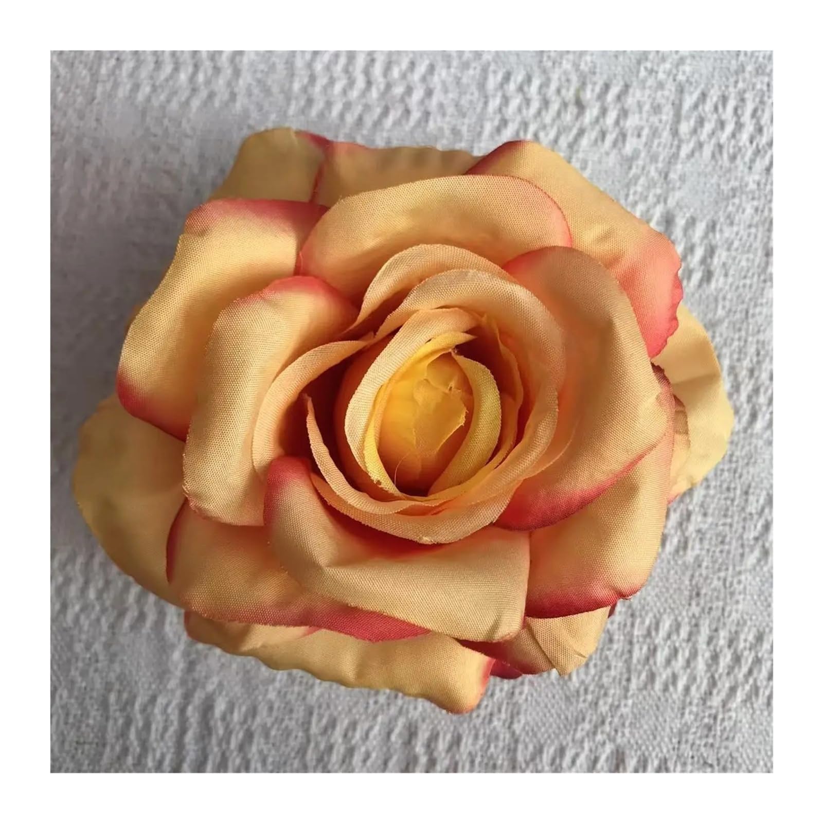 FDBTYJN Fabric Flowers Simulation Rose Flower Head 11cm DIY Handmade Handicrafts Garland Decoration Hairpin Drama Headdress Fake(9 color)