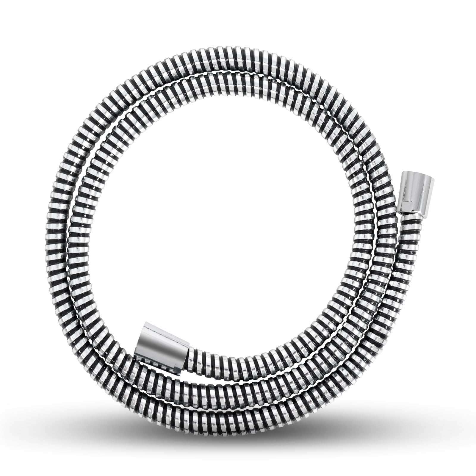 OFFO Shower Hose 1.5m, Flexible Plastic Shower Hose Replacement, Universal Fit Bathroom, Chrome