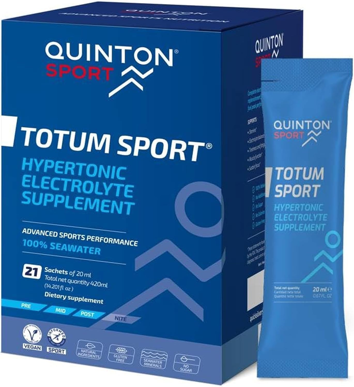 Quicksilver Scientific Quinton Totum Sport, Drinkable Sachets, 21 Sachets