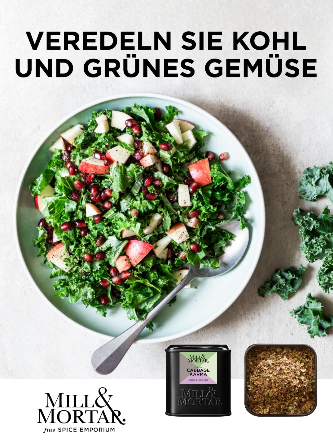 Mill & Mortar Veggie Lover Gewürz Geschenkset, 3 Bio-Mischungen ohne Salz | Cabbage Karma, Happy Roots, Shawarma Hack, mit Rezeptkarten, für Kohl, Wurzelgemüse & Bowls, für Frauen & Männer