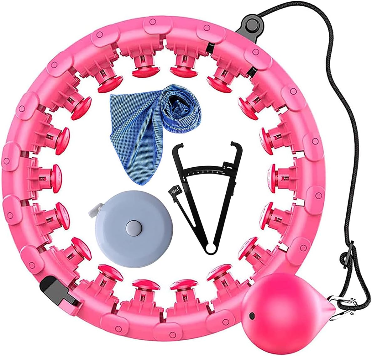 Smart Hula Hoop for Adults, Weighted Hoola Hoops 27 Knots Detachable