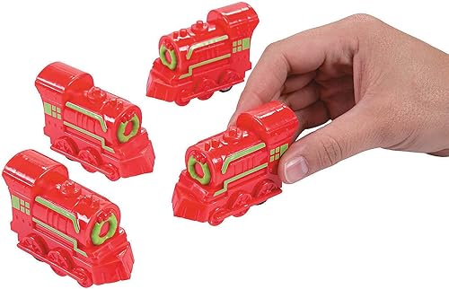 Fun Express Juguetes de corredor de tren navideño (juego de 12) rellenos de calcetines
