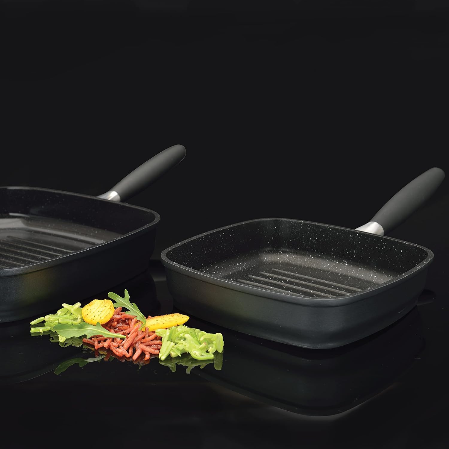BergHOFF Scala 2307212 Grill Pan Non-Stick Cast Aluminium, 24 Centimeter