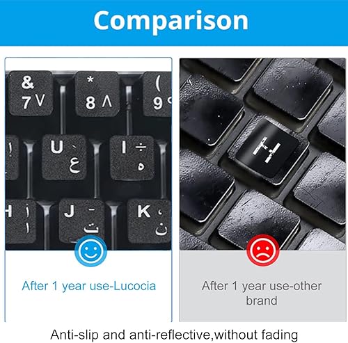 Miniatura 5 de 2 calcomanías universales para teclado árabe para computadora portátil, PC, teclado de escritorio, letras de repuesto para teclado de computadora,