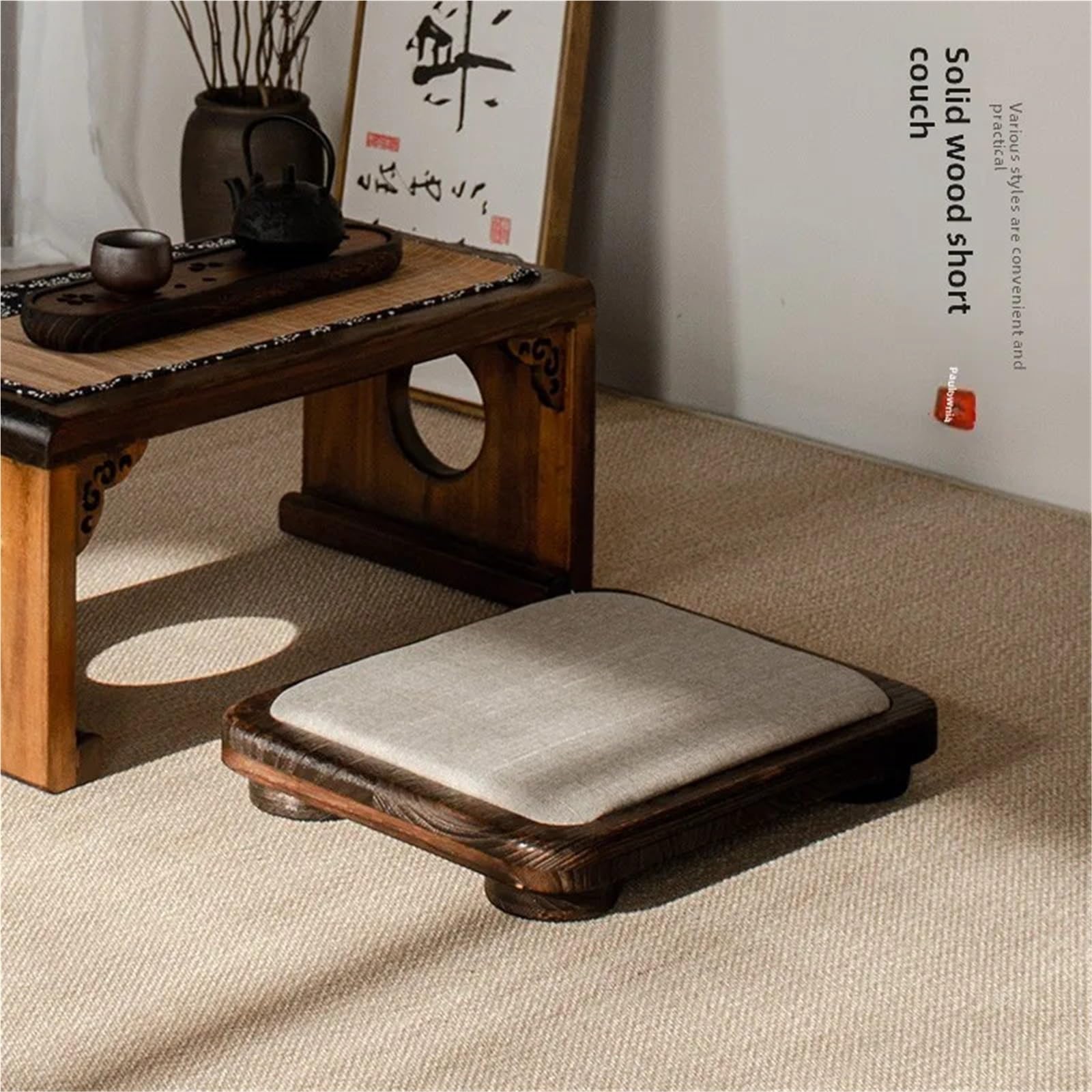 Banco de meditación Madera Maciza