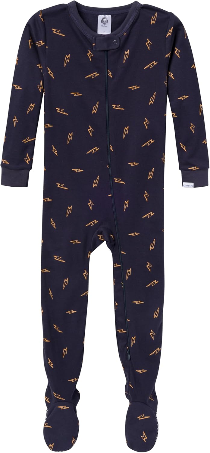 Gerber Baby-Boys 2-Pack Footed Pajamas, Guitars, 5T - Image 3