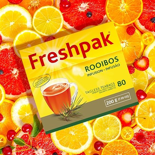 Miniatura 6 de Freshpak Pure Rooibos Tea 80 bolsas sin etiqueta, 80 unidades (paquete de 4)