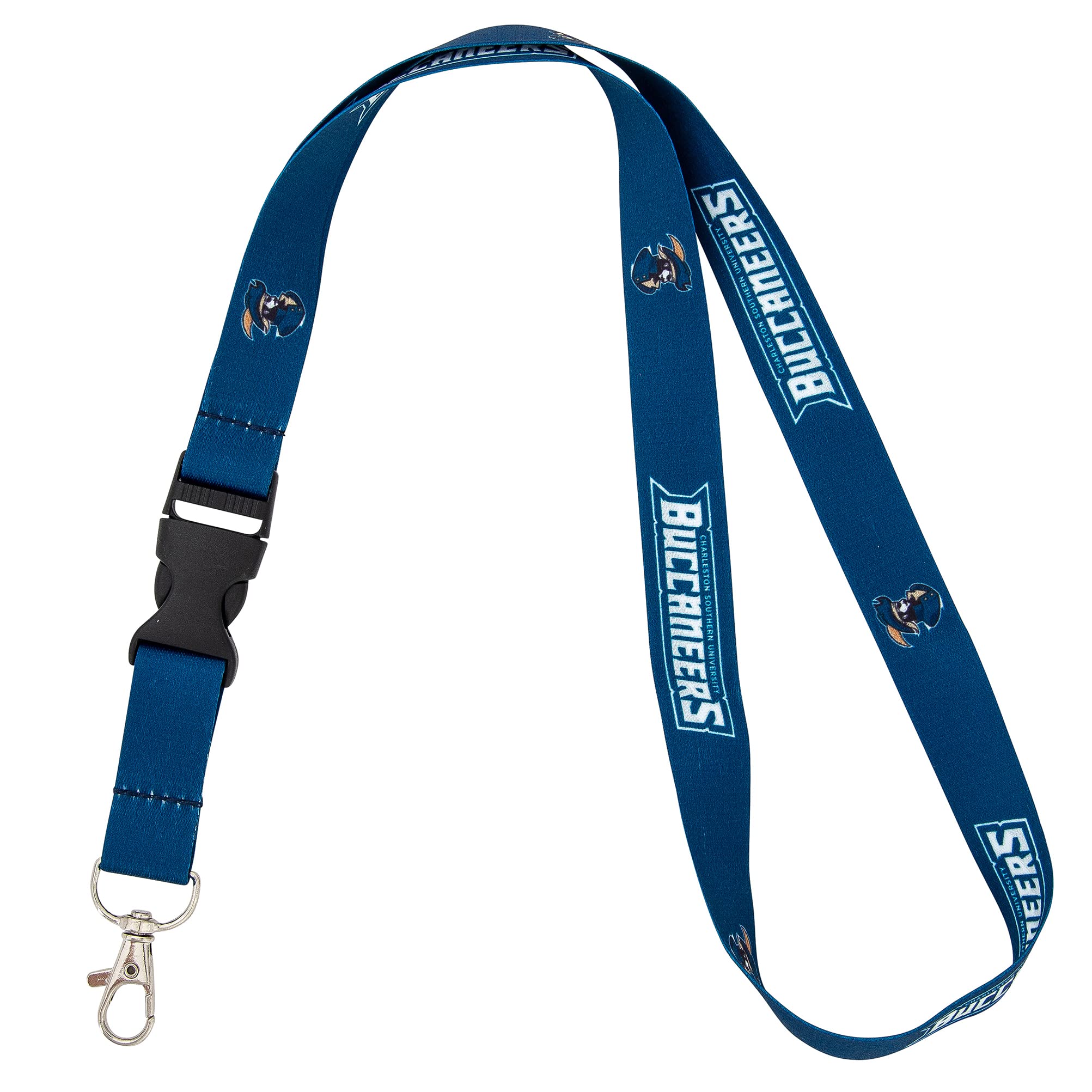 Desert Cactus Charleston Southern University Lanyard CSU Buccaneers Car Keys ID Badge Holder Keychain Detachable Breakaway Snap Buckle (Blue)