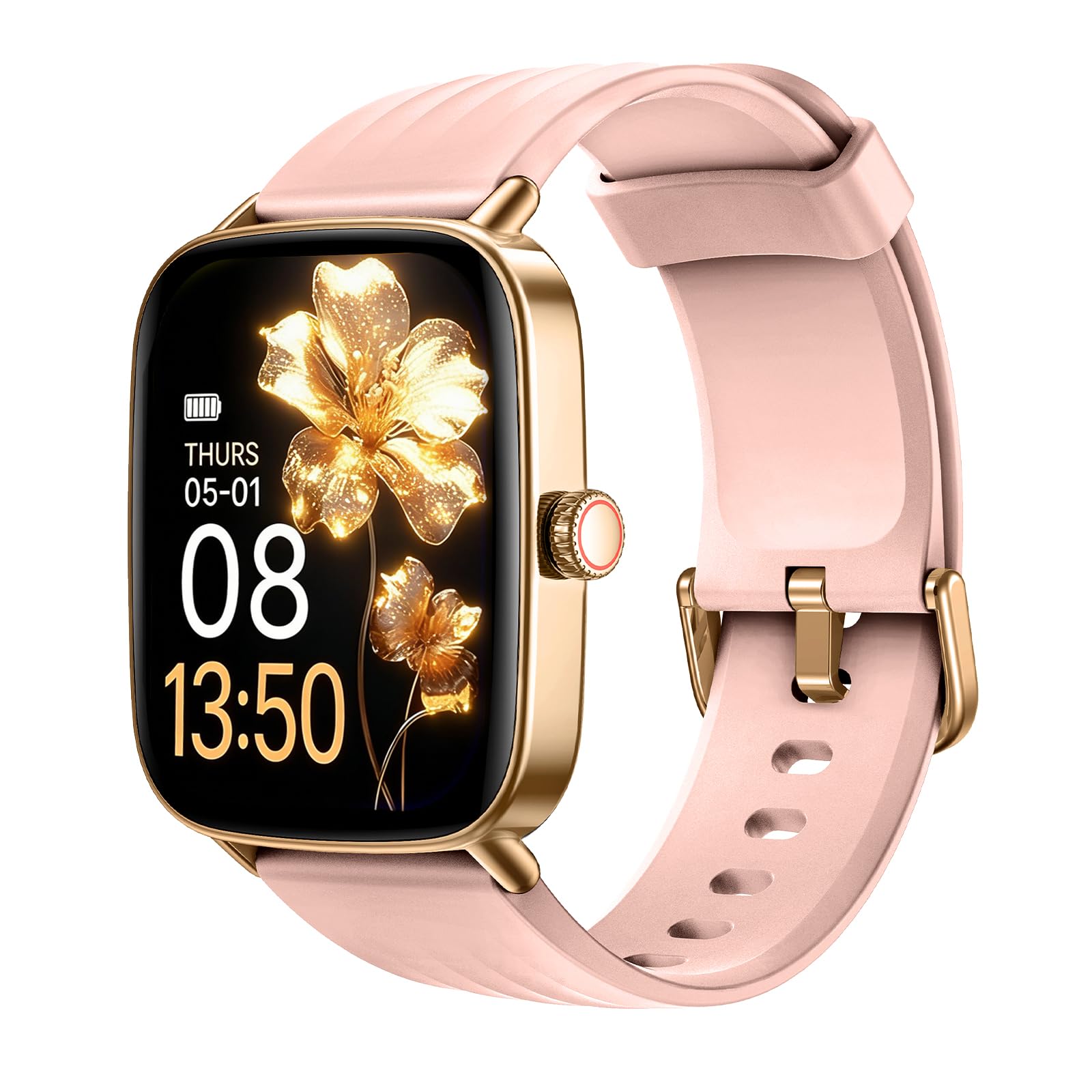 Reloj Inteligente Mujer Hombre,1.85" Smartwatch Mujer con Llamadas Bluetooth,Voz AI,Marcación Dinámica,Pulsómetro,SpO2,Sueño,Nivel de IP68,Reloj Deportivo Hombre de 100+ Modo,para Android iOS