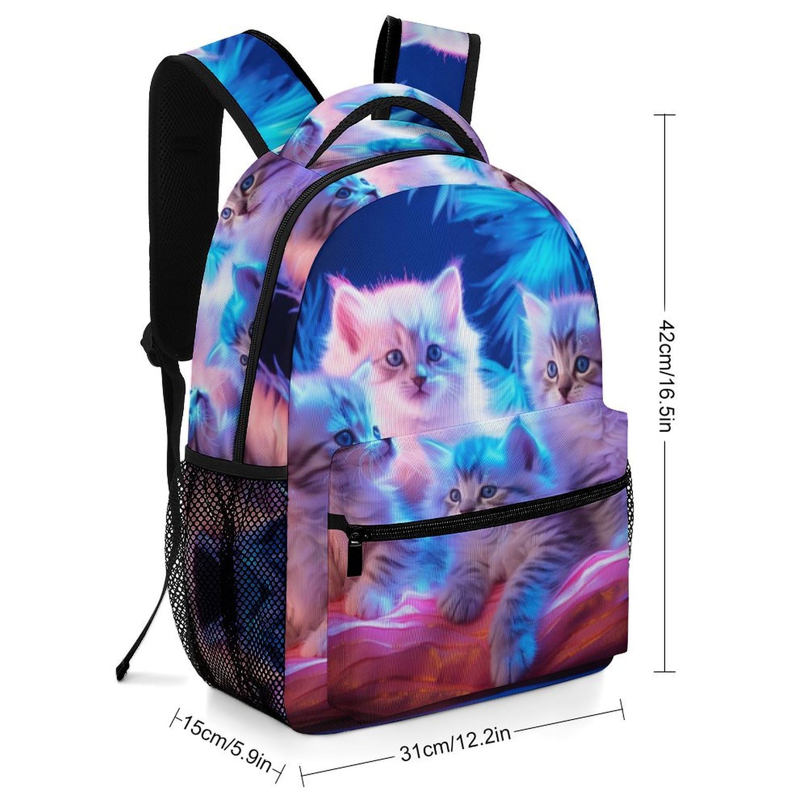 Sac A Dos chat mignon Cartable Animaux de compagnie Sac D'école Sac Ecole Sac De Livre Pour Garçons Filles One Size