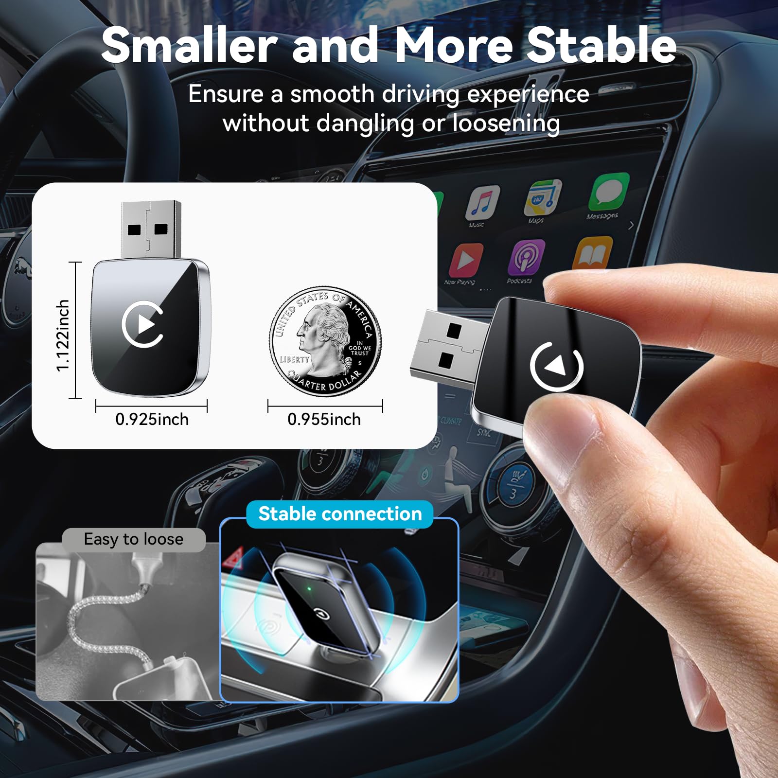 Amazon.com: 2026 Upgrade Wireless CarPlay Adapter for iPhone,2 in
