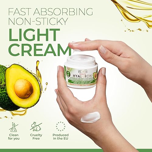 Miniatura 6 de Crema antiarrugas Hyaluron con aceite de aguacate, para piel madura (edad 30 +), crema natural intensiva para día y noche con filtros UV