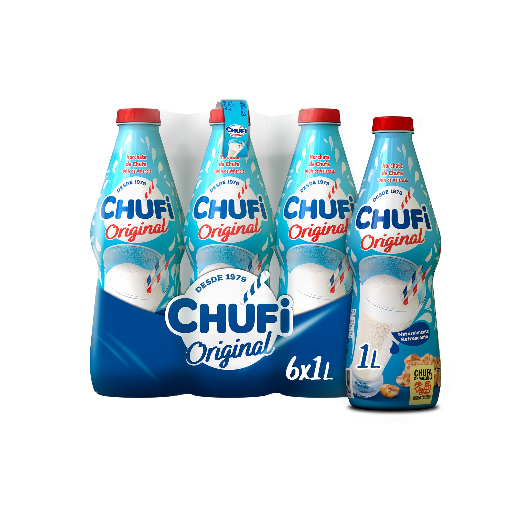 Chufi Horchata boisson rafraîchissante de Valence bouteille 1 L [Pack 6 L]