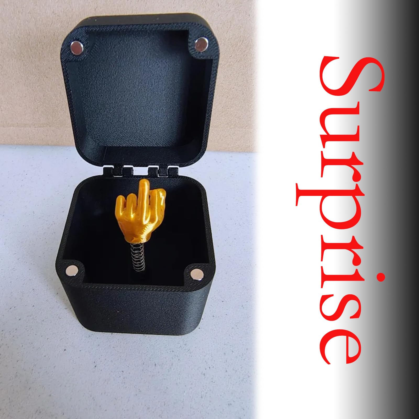 SUpoetry Medium Finger in Box, Surprise Box with Medium Finger, Middle Finger Joke, Hand Joke Parody Gift Pop-Up - Image 4