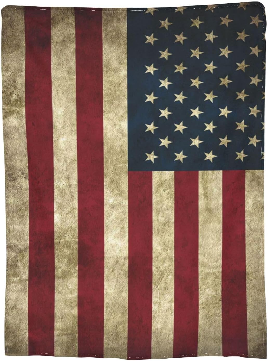 American Flag Fleece Blanket Super Soft Cozy Throw Blanket Twin 60x80inch, Lightweight Fuzzy Comfy Textured Flannel Blanket Warm Plush Throw Blankets for Couch, Sofa, Bed