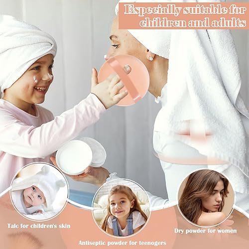 Miniatura 5 de 2 aplicadores de polvo corporal de 5 pulgadas, suave y lavable, soplo de polvo grande, soplo de polvo de algodón puro, esponja de mezcla ultra