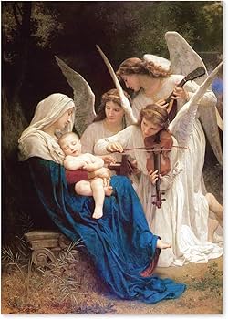 Amazon.co.jp: ポスター ウィリアム アドルフ ブグロー『天使の歌』 A2