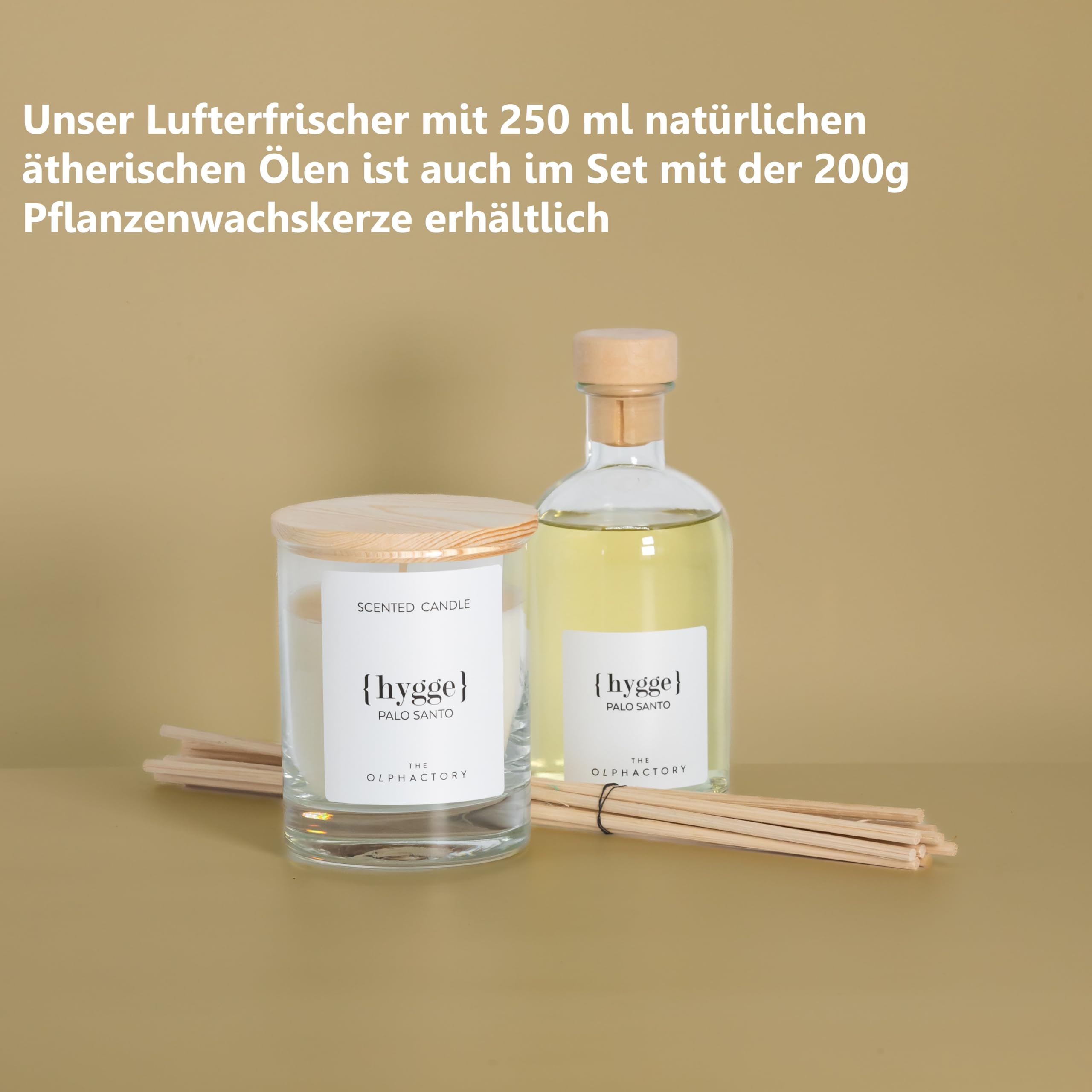 Lufterfrischer Diffusor, Geschmack Palo Santo - Basisnote Sandelholz mit Kopfnote Rose, Zimt und Palisander - Stimmungsvolle Dekoration und wunderbarer, holziger Raumduft