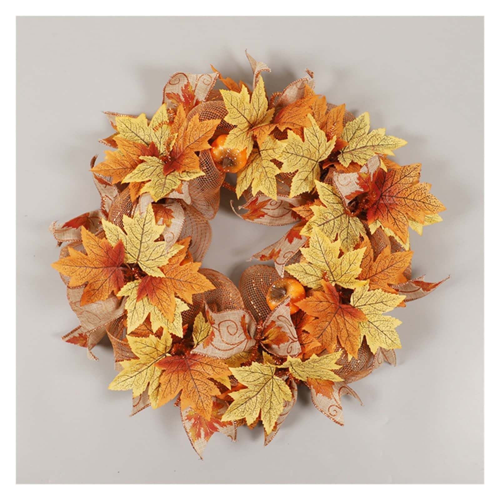 Cadre D'automne Avec Feuilles D'érable Colorées Couronne D'automne