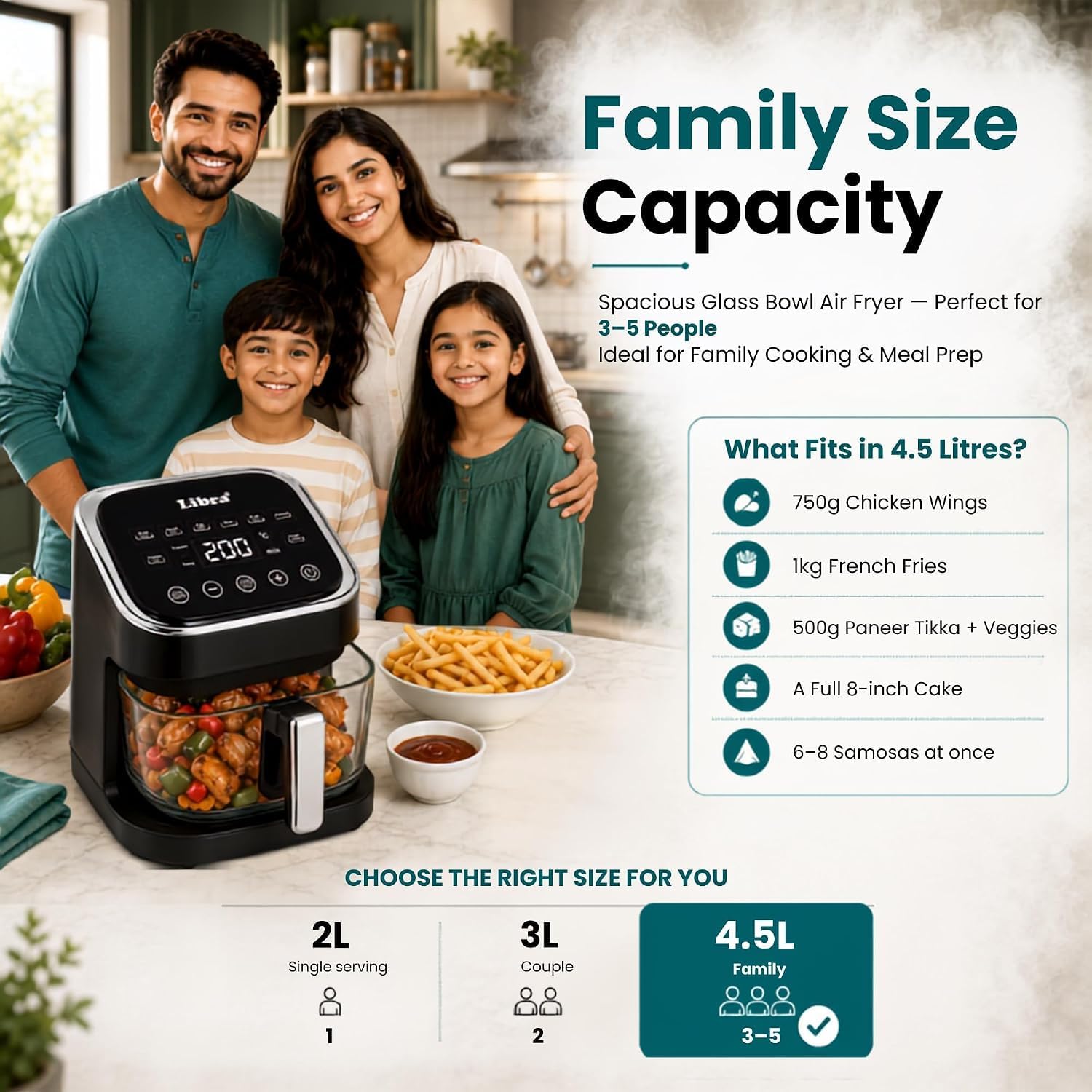 Libra Glass Air Fryer Oven - Healthy & Versatile -5