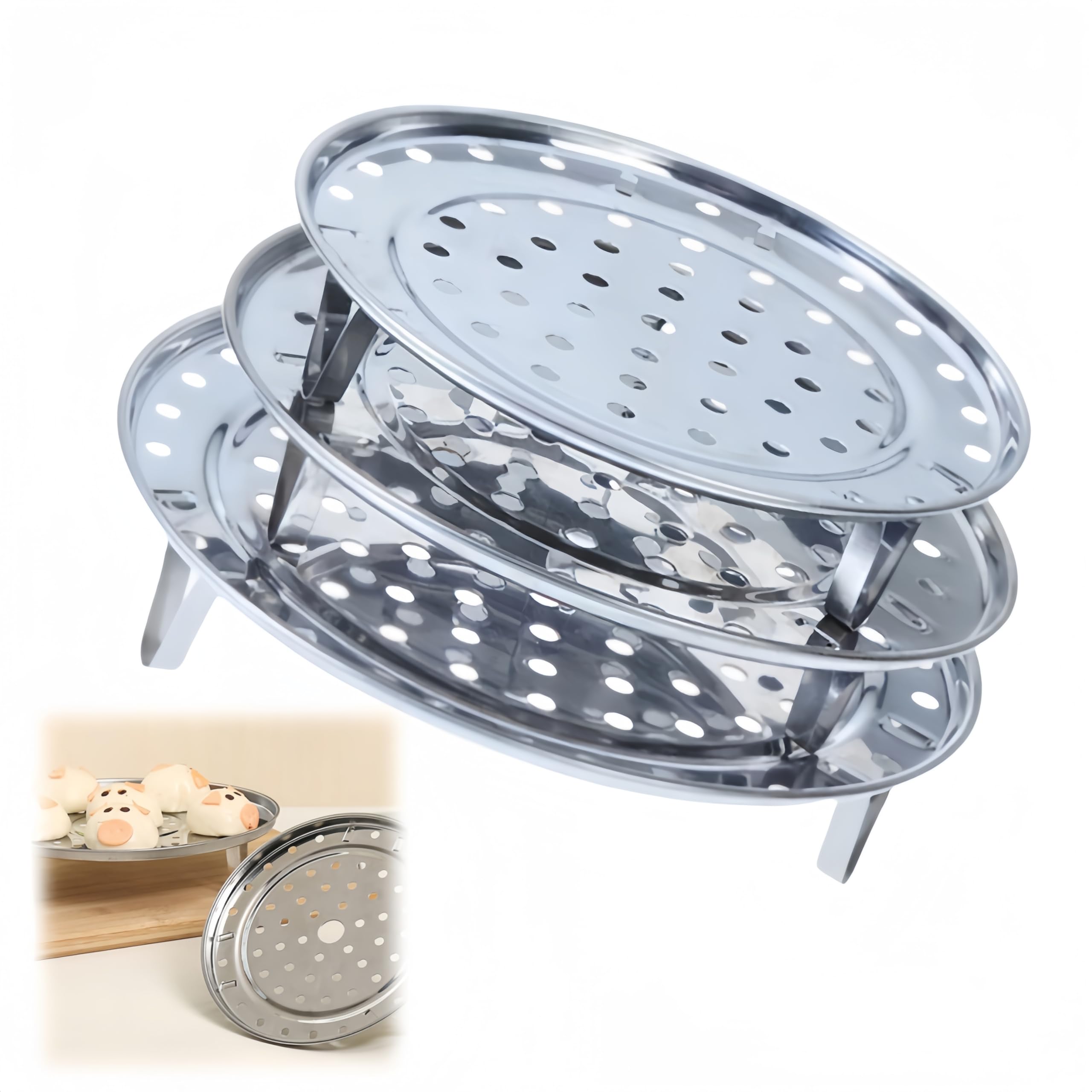 Grille Ronde Pour Cuiseur Vapeur Et Grille De Refroidissement, Dessous De Plat En Acier Inoxydable, Support De Bouilloire à Vapeur, Convient Pour Les Casseroles, Ustensiles De Cuisine, Autocuiseurs