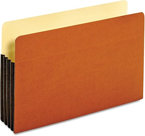 Globe-Weis/Pendaflex Tyvek - Bolsillos para archivadores, expansión de 3.5 pulgadas, tamaño legal, 10 unidades, marrón (64264)