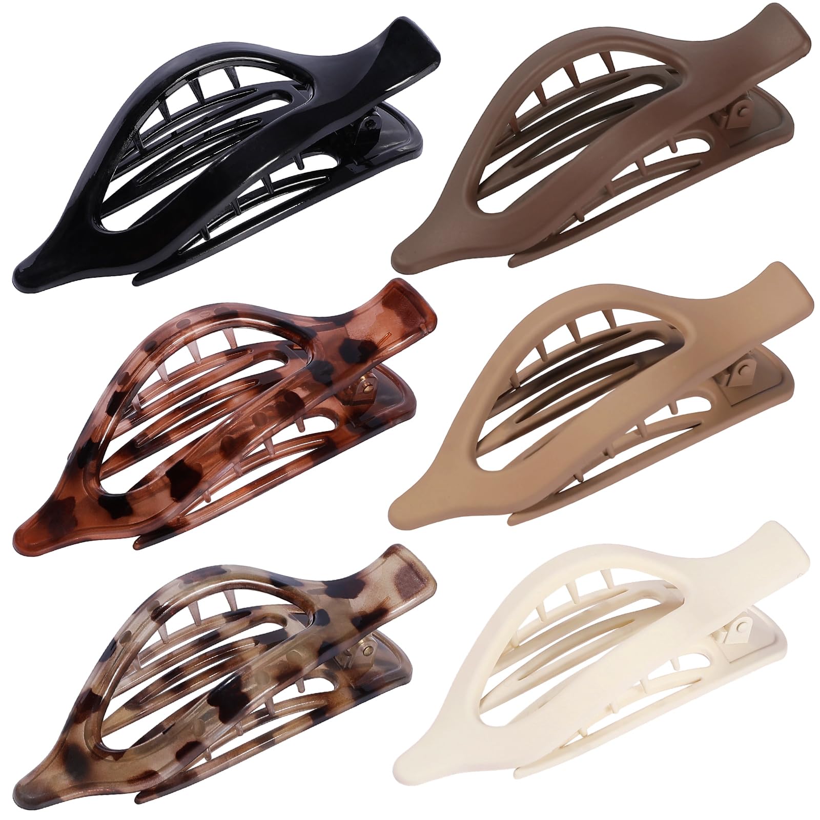 Flat Hair Clips for Women - 6 Pack -8