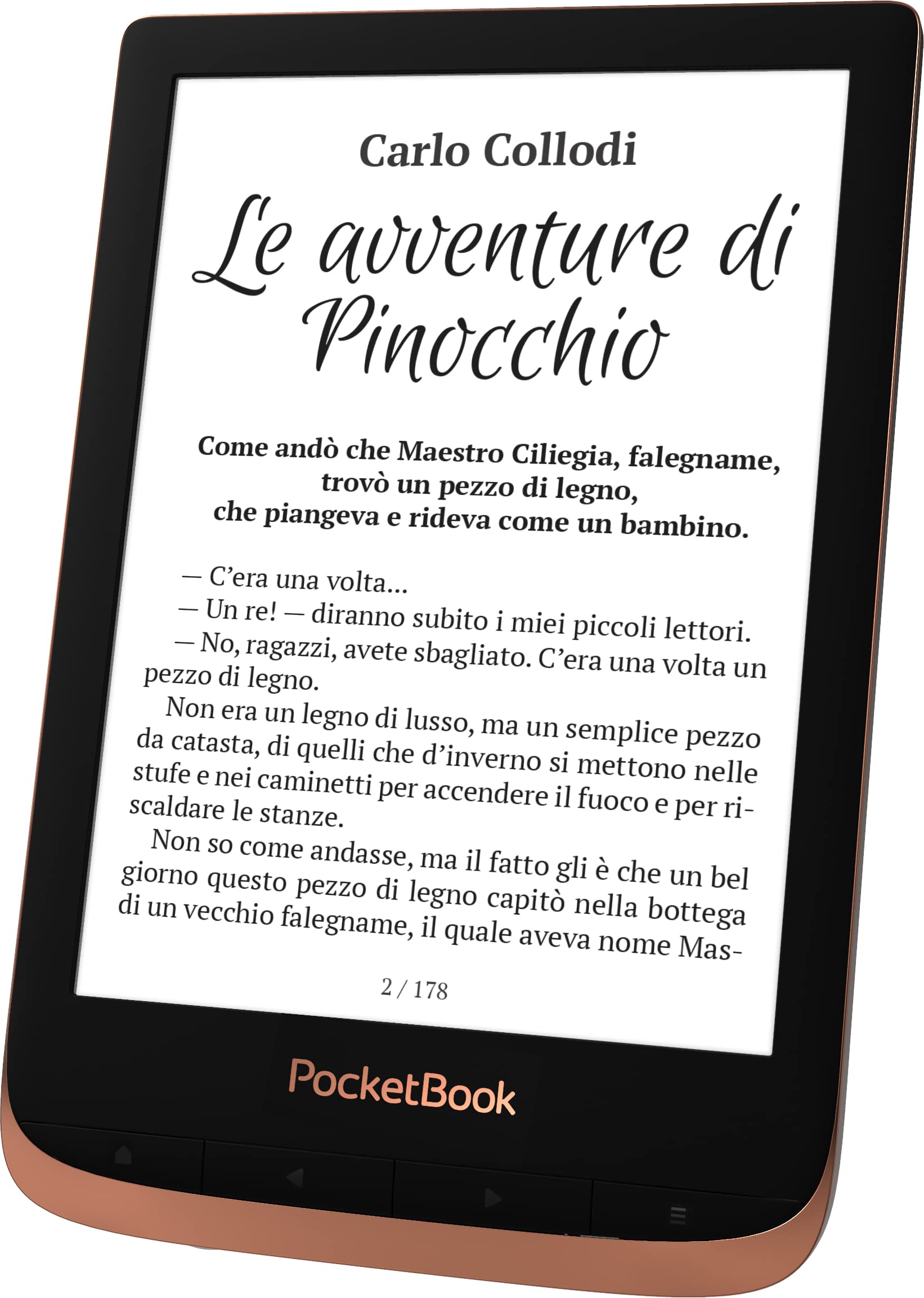PocketBook e-Book Reader 'Touch HD 3' (16 GB Speicher; 15,24 cm (6 Zoll) E-Ink Carta Display; SMARTlight; Wi-Fi; Bluetooth) in Kupfer