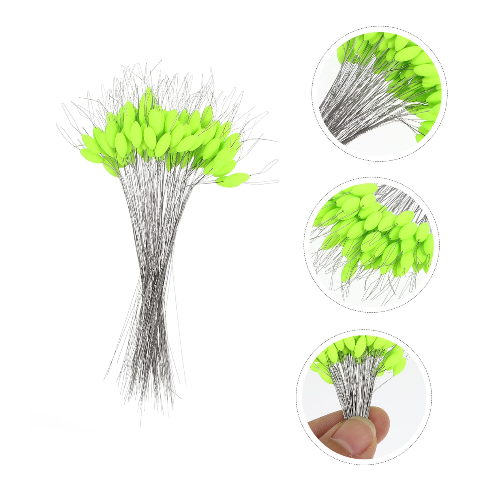 SUPVOX Lot De 2 Flotteurs De Pêche en Plastique Petits Lumineux Et Réactifs Phosphorescents Et Verts