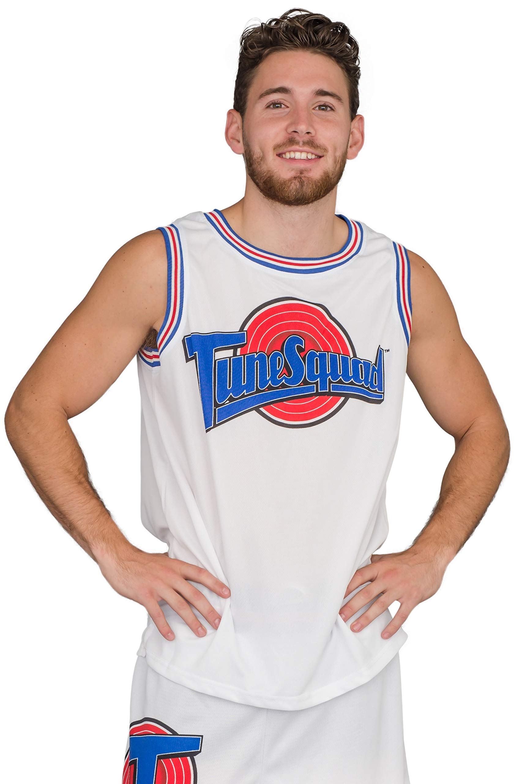 FREEZE Space Jam Tune Squad Logo Bugs Bunny #1 White Basketball Jersey