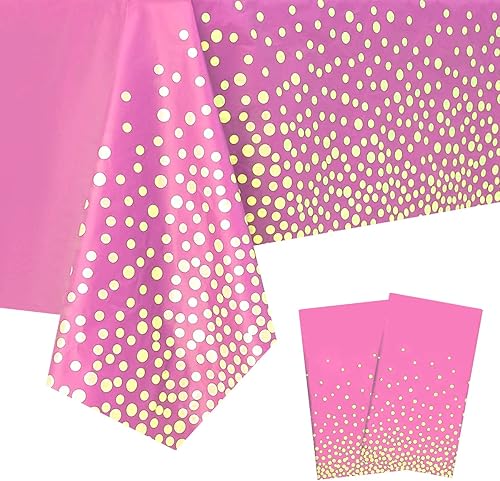 Miniatura 34 de 2 Empaque de mantel de plástico blanco, 54 pulgadas x 108 pulgadas, rectangular desechable para fiesta, adecuado para decoración de mesa en