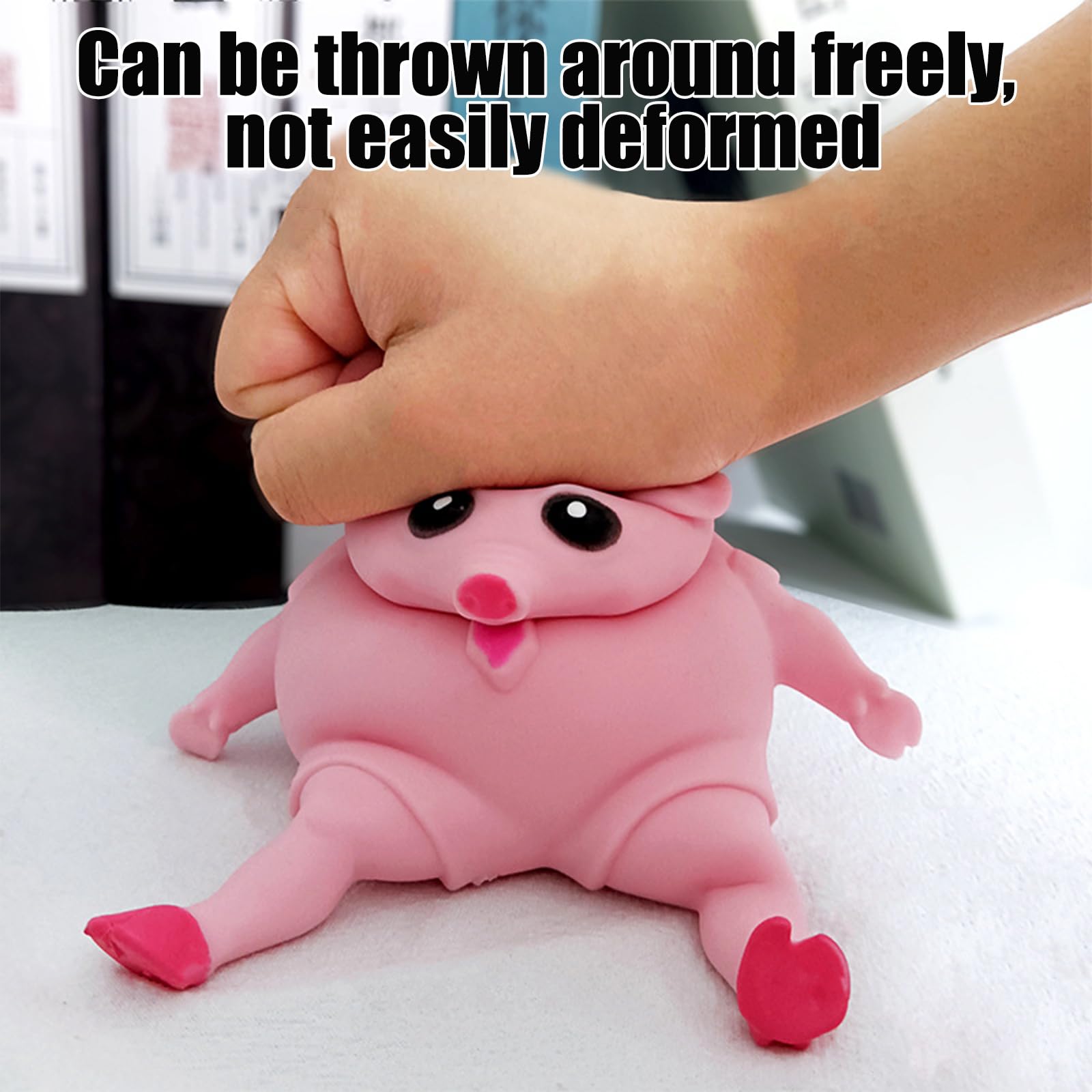 Piggy Stress Toys,Squishy Pig,Pink Pig Stress Relief,Pink Pig Toy,Squeeze Pig Antistress Toy,Squishy Toy Pig - Image 4
