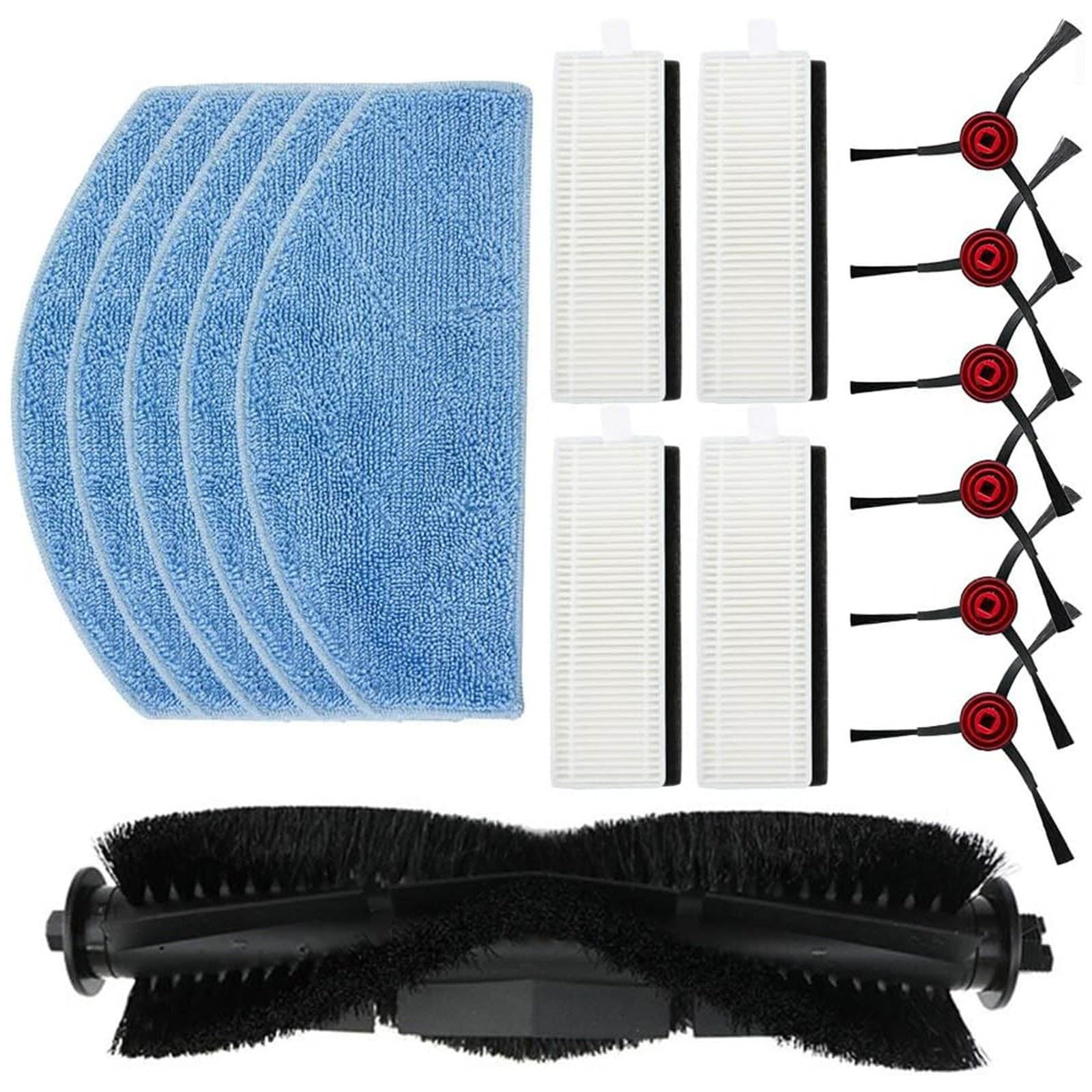 Woedpez Sweeping Robot Side Brush Sweeping Robot Spare Part Mop Cloth Main Brush Replacement Accessories for Home and Use Vacuum Cleaners Replacement Part