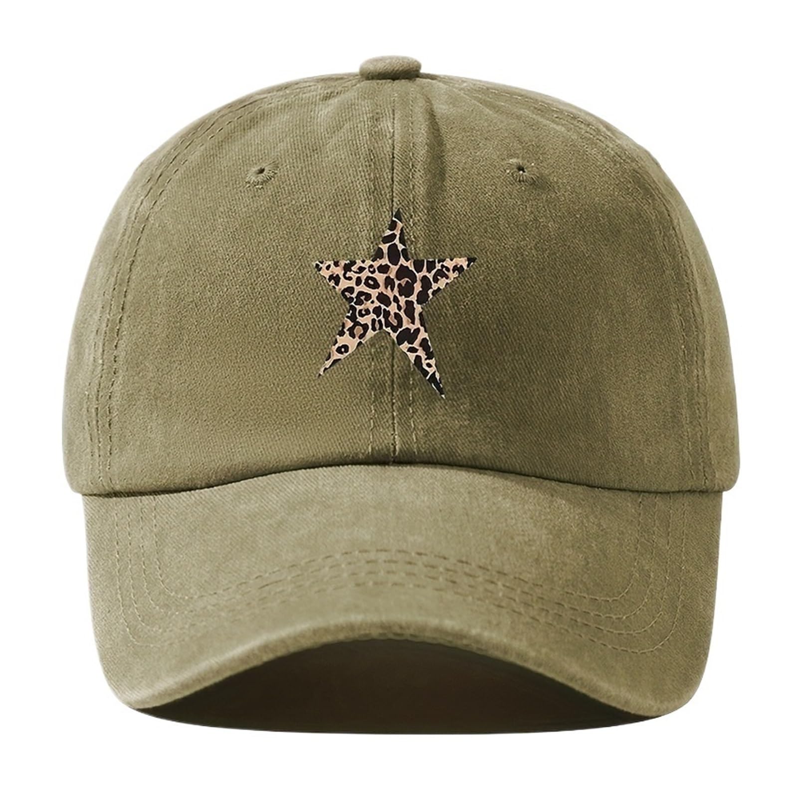 Gorra de béisbol de estrella kaki transpirable contra el sol 2
