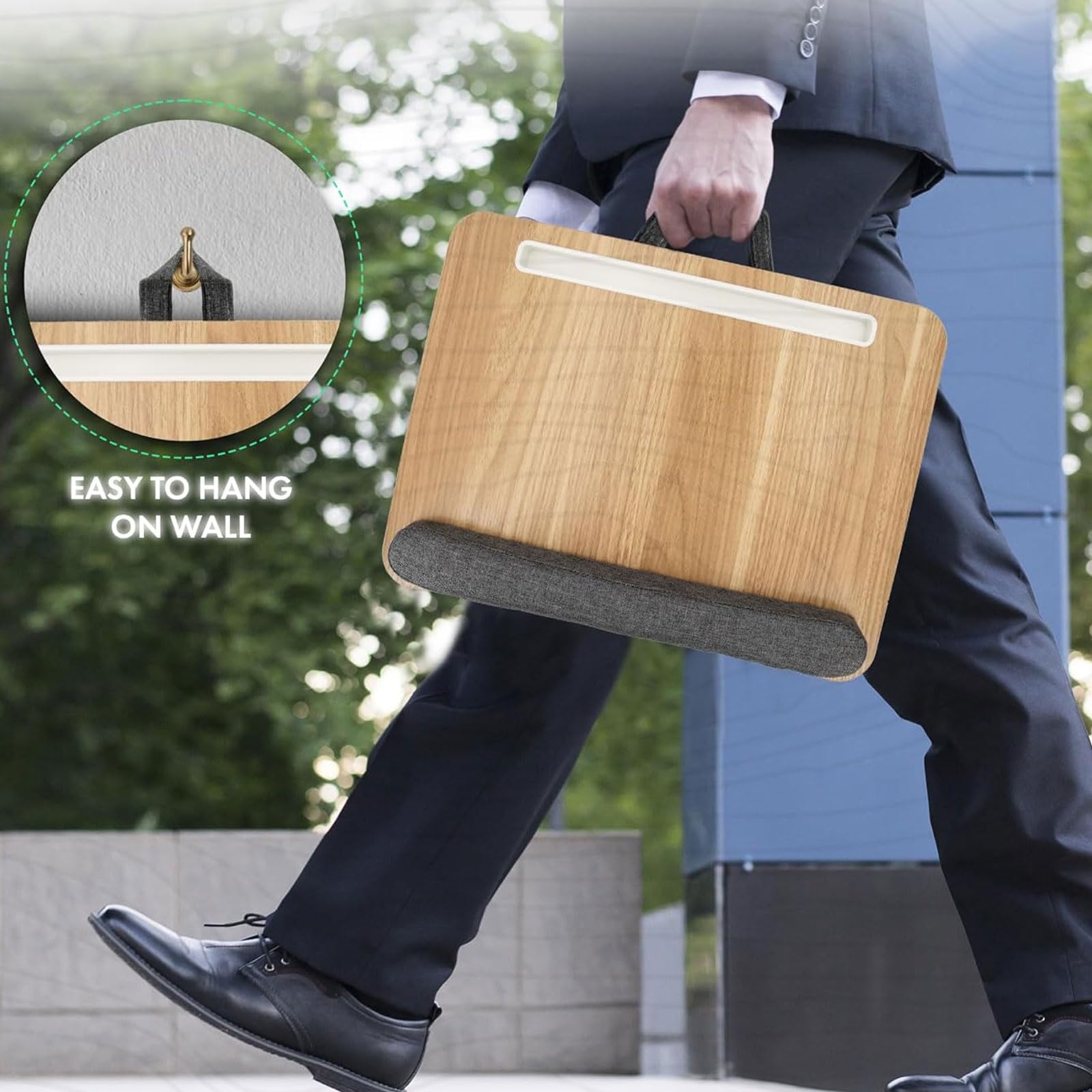 Scrivania Portatile YueLake Con Cuscino Per Computer | Tavolo Letto Per Laptop Fino A 16” | Supporto Per Lavoro E Studio In Casa