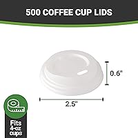Vista 9 de Restaurantware Tapa de taza de café renovable, 4 oz, blanco - plástico PLA