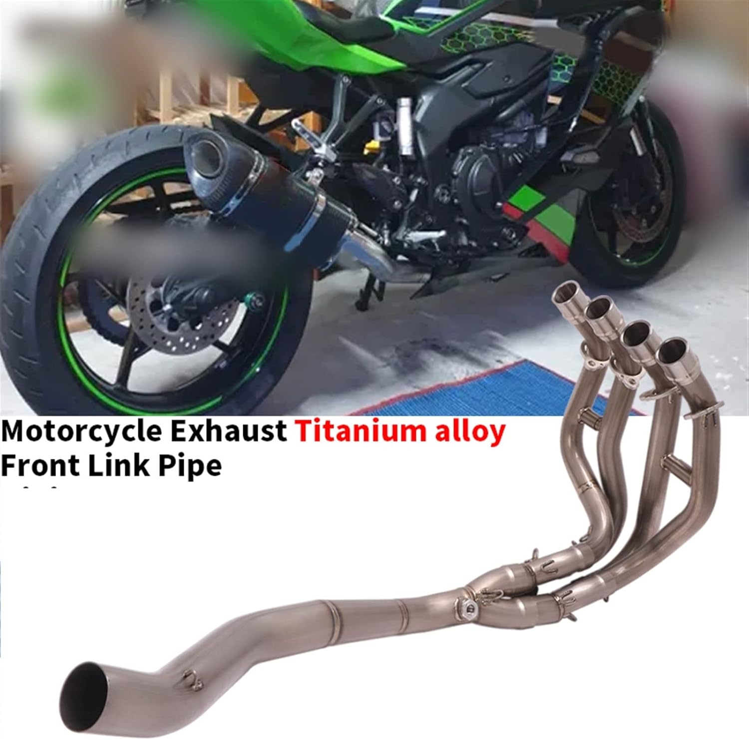 オートバイの排気エスケープ変更チタン合金フロントミッドリンクパイプ