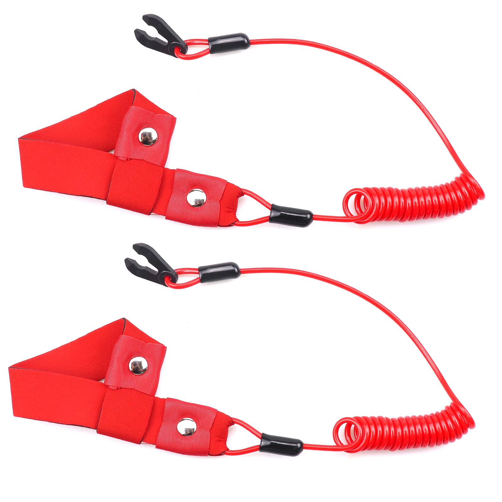 Bumbesti 2 Pcs Boat Engine Emergency Stop Switch Safety Lanyard for EW2-68348-00-00 All Yamaha Jet Ski WaveRunner WaveVenture WaveRaider WaveJammer WaveBlaster FX140