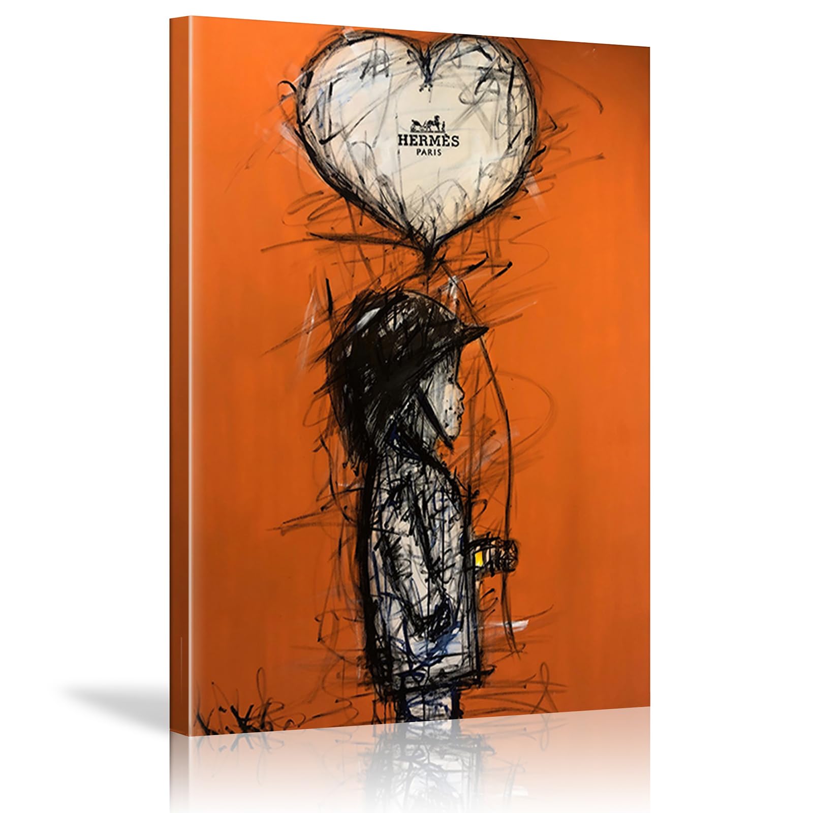 DQTUYIOP Banksy Art Print Heart Balloon Inner Frame 80x120cm Abstract Wall Art for Living Room Canvas Print of Banksy Grafitti Famous Painting Reproductions Wall Hangins, Bedroom Home Decorations