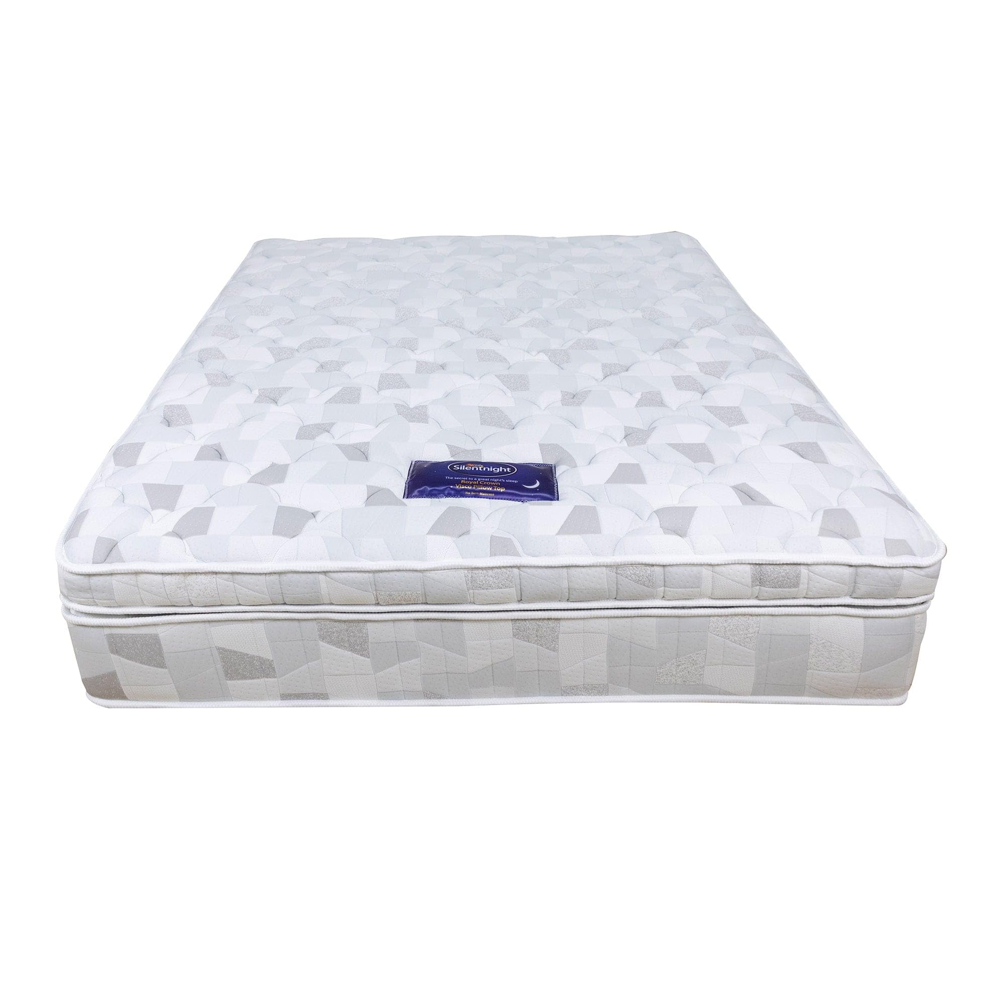 SilentnightRoyal Crown Elite Double-Sided Pillow Top Latex System Micro-Quilted Jacquard Mattress | 5 Years Warranty 160X200Cm White SMRCVPT160X200